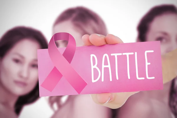 Image composite pour la sensibilisation au cancer du sein — Photo