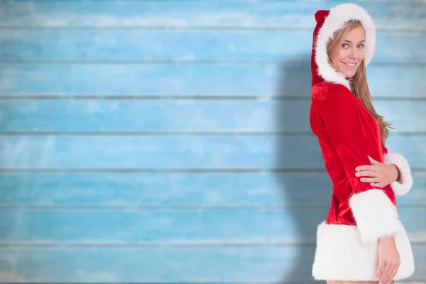 Festive blonde smiling at camera — Stock Photo, Image