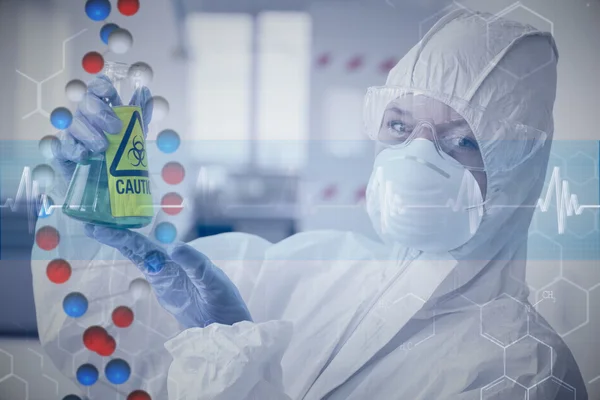 Scientist in protective suit — Stock Photo, Image