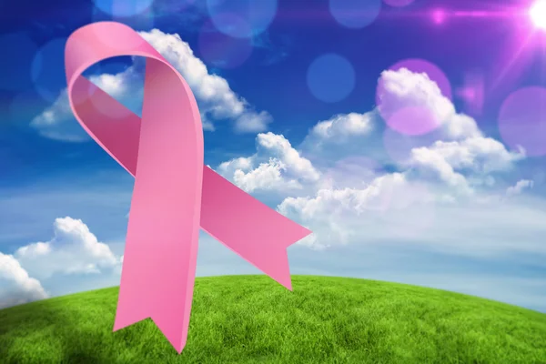 Immagine composita del nastro di consapevolezza del cancro al seno — Foto Stock