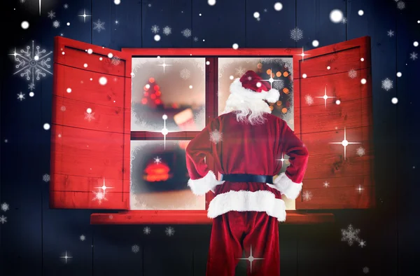 Imagen compuesta de santa claus — Foto de Stock