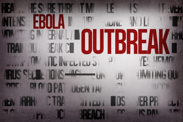 Clúster de palabras de ébola generadas digitalmente —  Fotos de Stock