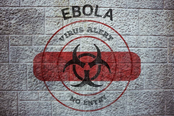 Composite image of ebola virus alert — Stock Photo, Image