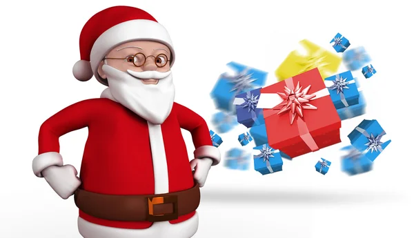 Imagen compuesta de linda caricatura santa claus —  Fotos de Stock