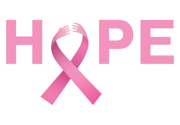 Breast cancer awareness message of hope — Stock Photo, Image