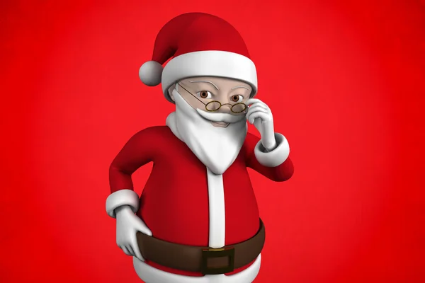 Santa Claus contra fondo rojo —  Fotos de Stock