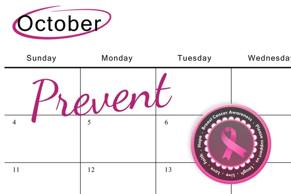 Composite image of breast cancer awareness message in pink — Stock Photo, Image