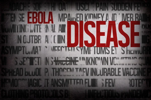 Digital generierte ebola word cluster — Stockfoto