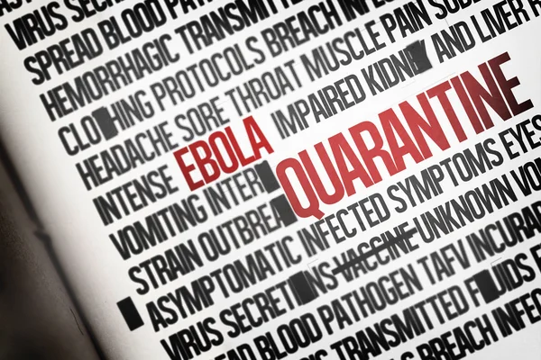 Digitally generated ebola word cluster — Stock Photo, Image