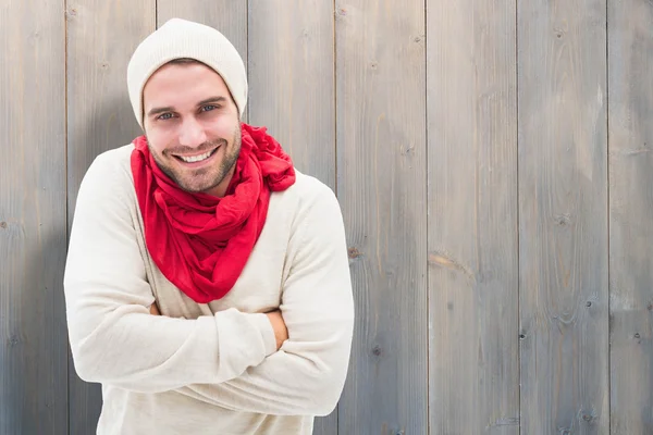 Zusammengesetztes Bild eines hübschen Hipsters — Stockfoto