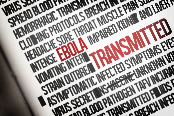 Digitally generated ebola word cluster — Stock Photo, Image