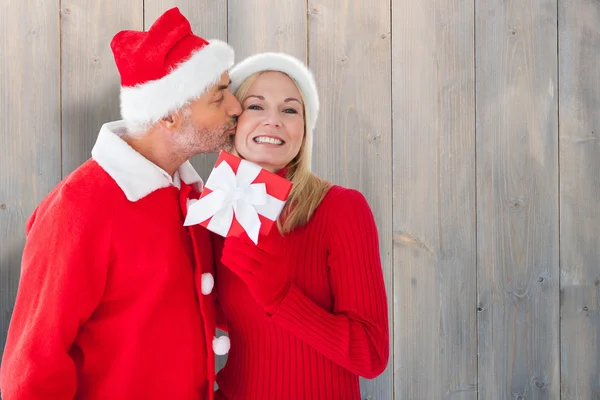 Imagem composta de casal festivo — Fotografia de Stock