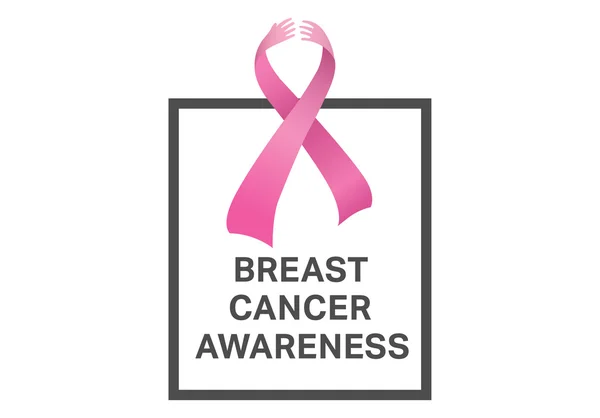 Messaggio di sensibilizzazione sul cancro al seno — Foto Stock