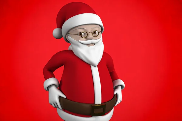 Santa Claus contra fondo rojo —  Fotos de Stock