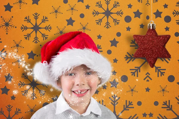 Imagen compuesta de niño festivo sonriendo —  Fotos de Stock