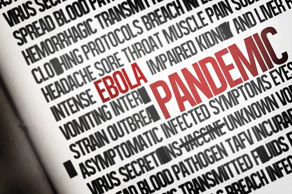 Digitalt genererade ebola ordet kluster — Stockfoto