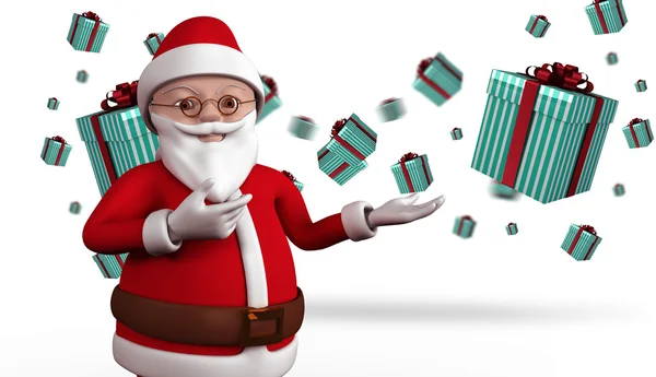 Imagen compuesta de linda caricatura santa claus — Foto de Stock