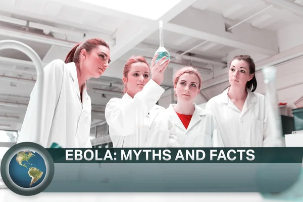 Ebola news flash mit medizinischen Bildern — Stockfoto