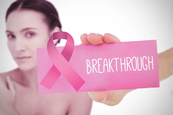 Composite image for breast cancer awareness — Stock Photo, Image