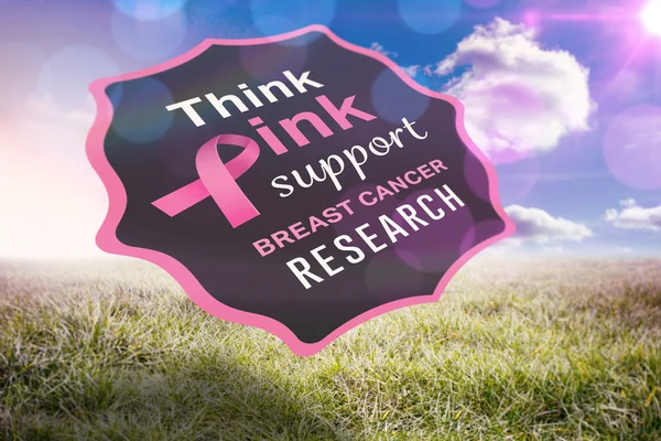 Composite image of breast cancer awareness message — Stock Photo, Image