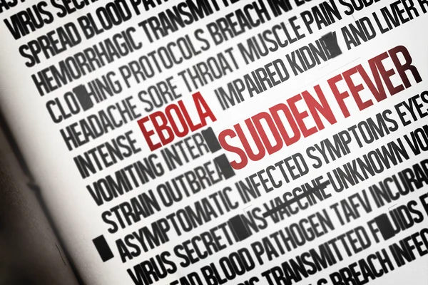 Cyfrowo wygenerowany ebola słowo klastra — Zdjęcie stockowe