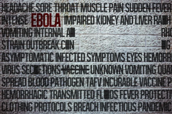 Composite image of ebola word cluster — Stock Photo, Image