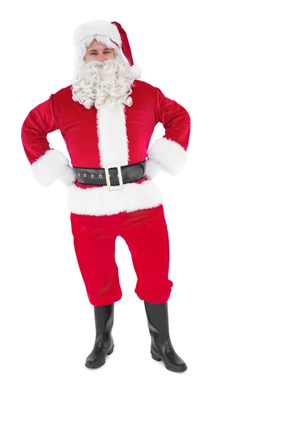 Portrait of santa claus with hands on hips — Stock Photo, Image