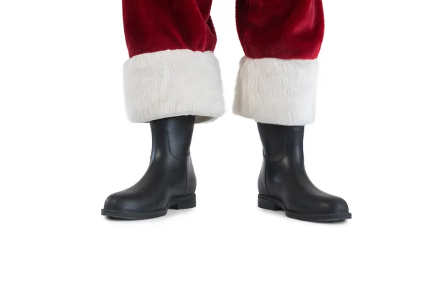 Father Christmas boots and legs — Stock Photo, Image