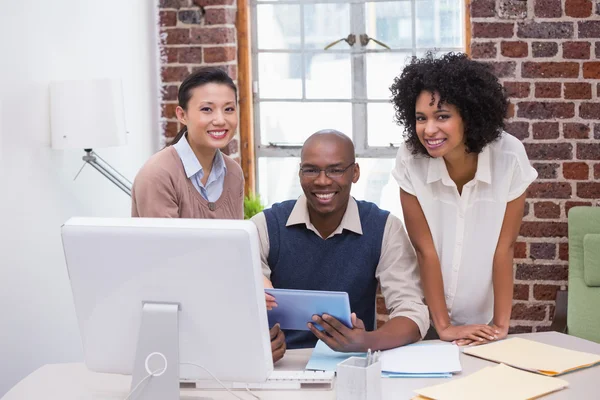 Business people using digital tablet — Stock Photo, Image