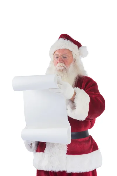 Babbo Natale legge una lista — Foto Stock