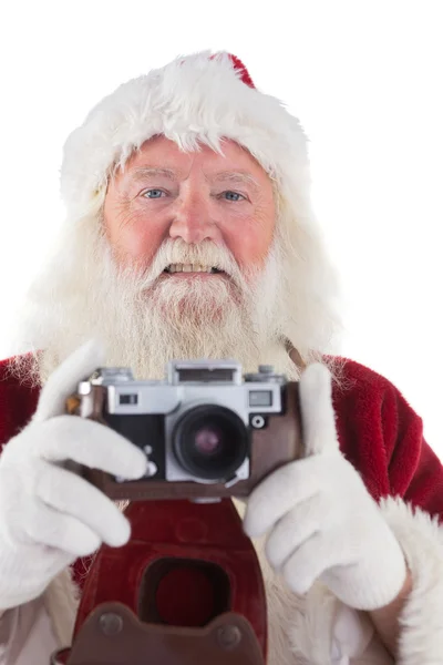 Papai Noel está tirando uma foto — Fotografia de Stock