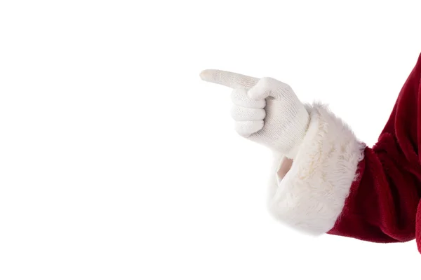 Santa Claus points at something — Stock Photo, Image