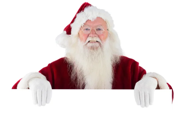 Babbo Natale guarda oltre segno — Foto Stock