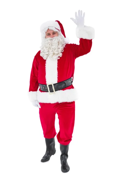 Alegre santa claus saludando — Foto de Stock