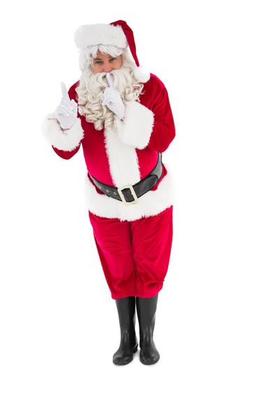 Santa claus keeping a secret — Stock Photo, Image