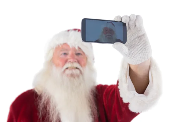 Santa Claus sprawia, że selfie — Zdjęcie stockowe