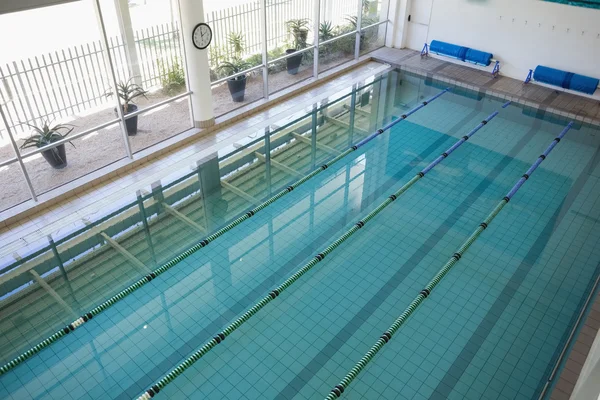 Swimmingpool i fitnesscenter - Stock-foto