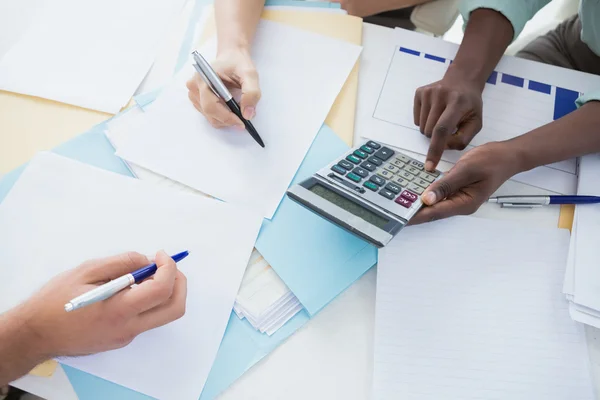 Business team working together at a meeting — Stock Photo, Image