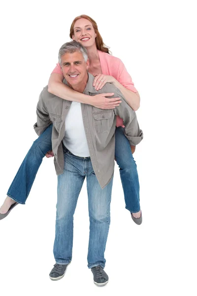 Pareja casual divirtiéndose juntos — Foto de Stock