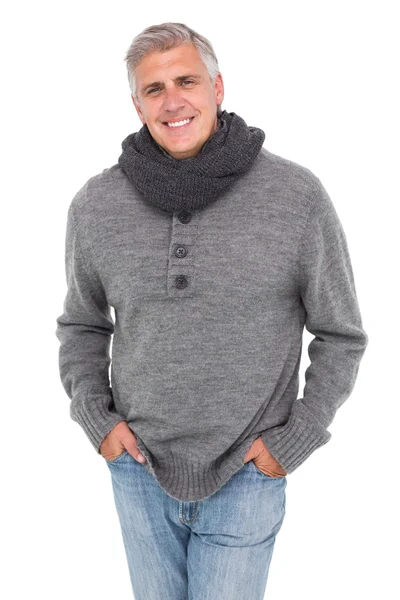 Casual man in warme kleding — Stockfoto