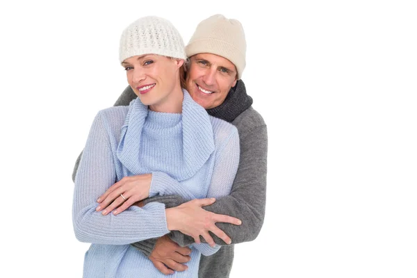 Casual couple in warm clothing — Stock Photo, Image