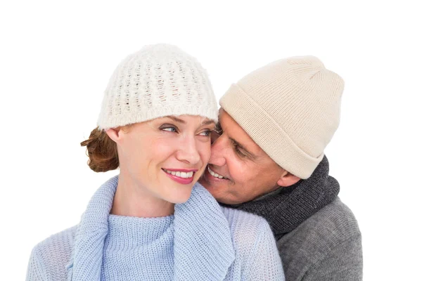 Casual paar in warme kleding — Stockfoto