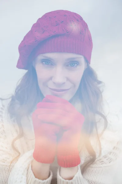 Pretty redhead in warm clothing — Stock Photo, Image