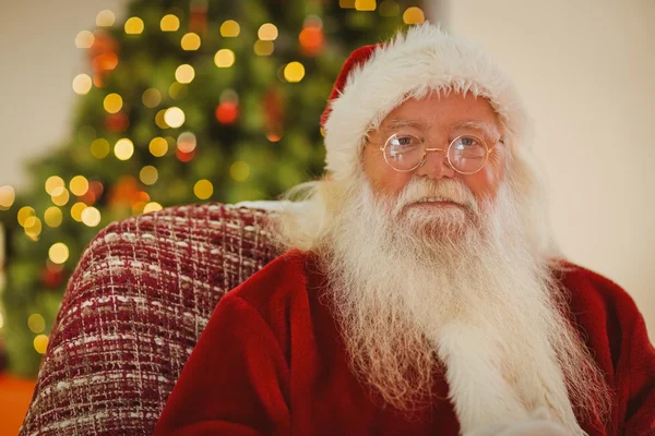 Portret van de kerstman met zijn bril — Stockfoto