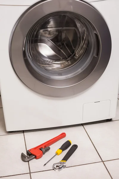 Washing machine with tools — Stock Photo, Image