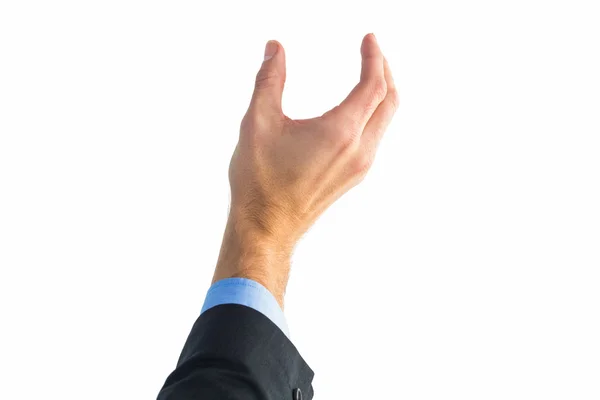 Zakenman die hand die in presentatie — Stockfoto