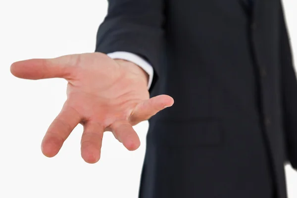 Close up of a businessman hand gesturing — Stock Photo, Image