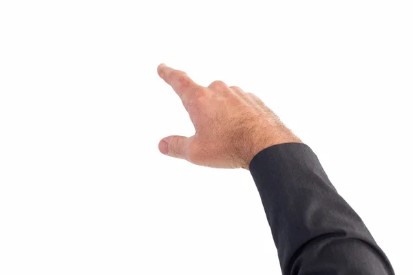 Geschäftsmann zeigt mit dem Finger — Stockfoto