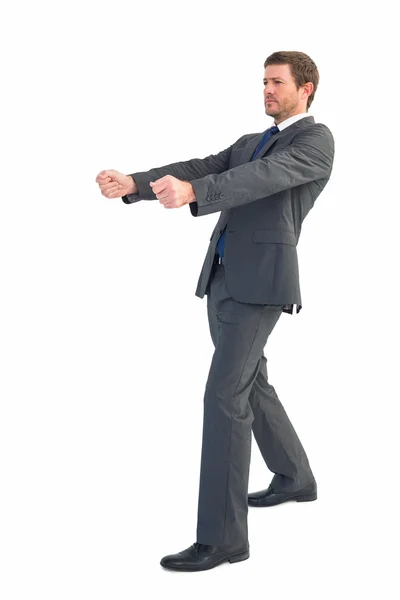 Businessman with his hands out — Stock Photo, Image