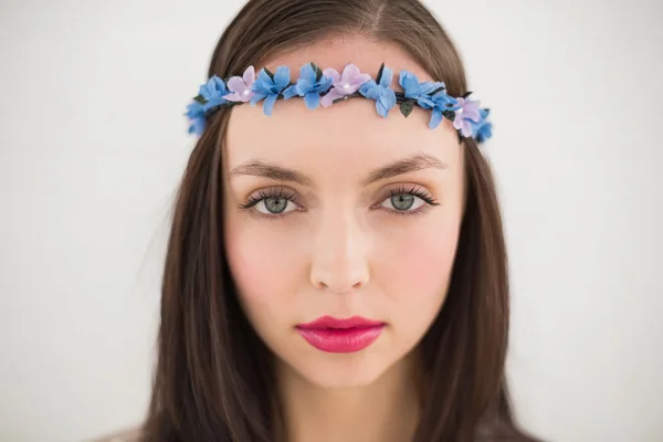 Pretty hippie looking at camera — Stock Photo, Image